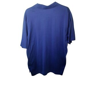 Peter Millar Mens Large Blue Short Sleeve Classic Polo Shirt Solid Golf Casual